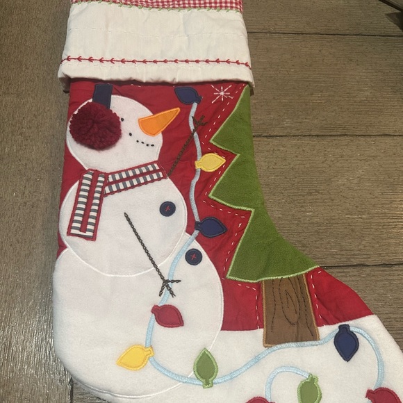 Pottery Barn Kids Snowman with Light Quilted Christmas Stocking,No monogram - Picture 1 of 3